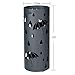 SONGMICS Umbrella Stand, Metal Umbrella Holder for Entryway, with Water Tray and 4 Hooks, 7.7 x 7.7 x 19.3 Inches, Round, Anthracite Gray ULUC23AG