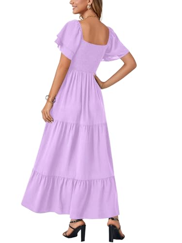 Image of LYANER Women's Square Neck Midi Dress