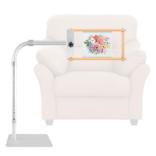 Adjustable Lowery-Compatible Workstand with Side Clamp Rotating Needlepoint Stand Heavy Duty Metal Fits QSnap