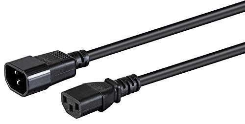 Monoprice 8ft 16AWG Power Extension Cord Cable w/ 3 Conductor PC/Mon, 13A (IEC-320-C14 to IEC-320-C13)