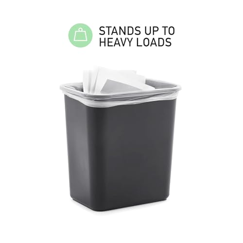 Caneca de basura rectangular 2.5 galones negra miniatura 3