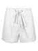 Simplee Women's High Waisted Shorts Summer Casual Bottom White US 10