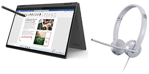 Image of Lenovo IdeaPad Flex 5i 10th Gen i3 14 inch FHD IPS 2-in-1 Convertible Laptop(4GB /256GB SSD /Win10 /MSO19) 81X100NCIN 100 Stereo Analog Headset (3.5mm Jack) |30mm Audio Drivers | Learn & Work from Home