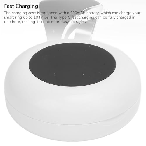 Smart Ring Charging Case, Magnetic Charging Port Compartment, Fast Charging Compact Box Portable Charger for R02 R06 R11M R8 Fitness Ring, 200 mAh Battery by ciciglow - Image 6