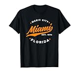 Photo Gallery vintage miami magic city florida testo arancione maglietta Photo Gallery vintage miami magic city florida testo arancione maglietta
