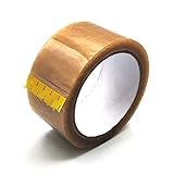 RAYLU PAPER® - Rollos de Precinto, Cinta Adhesiva para Embalaje de Cajas de Envío Resistente y Extra Fuerte, 66 metros x 50 mm de ancho (1 unidad, Transparente)