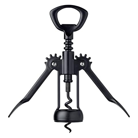 L’ATELIL’ATELIER DU VIN - Corkscrew - Black - Bottle Opener - 5 wires worm - Extract All Corks Cover