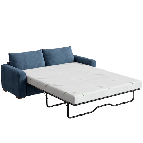 Listado de Sofa Cama Matrimonial que puedes comprar esta semana. 49 Wellynap - Colchón de Espuma viscoelástica de Gel de 4 Pulgadas, tamaño matrimonial, Certificado CertiPUR-US, con Funda extraíble Lavable, para Habitaciones de Invitados,...