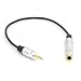 Produktbild CableCC Audio Aux 6,35 mm Buchse auf 3,5 mm Stecker, Stereo-Kopfhörerstecker, Adapterkabel, Konverterkabel, 20 cm