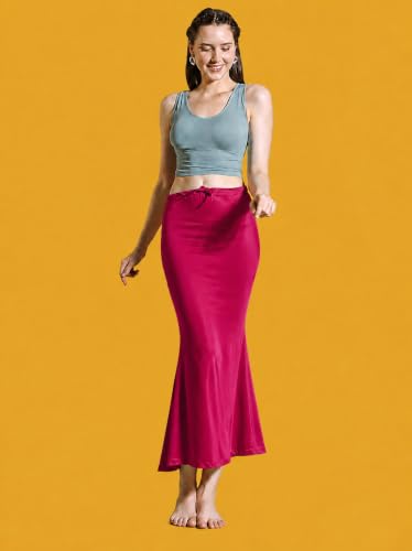 Image of Amazon Brand - Anarva Women Cotton Blended Saree Shapewear Regular Petticoat Skirt For Saree