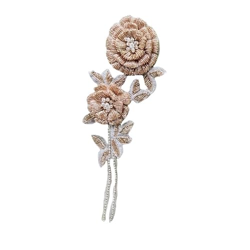 Patch strass de rose multicolore pour customiser une robe DIY - 2