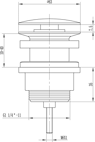 Ablaufgarnitur für Waschbecken und Waschtische ohne Überlauf – passend für handelsübliche Waschbecken, einfache Montage, robust, langlebig, rostfrei, modernes Design, ideal fürs Badezimmer