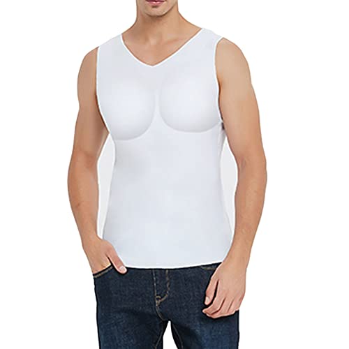 Men's Fake Muscle T-Shirt Multiple Styles to Choose Padded Enhancers Muscular Invisible Underwear