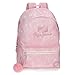Pepe Jeans Holi Schulrucksack, anpassbar, Rosa, 31 x 44 x 17,5 cm, Polyester, 20,46 l, Rosa, Schulrucksack, anpassbar an den Trolley