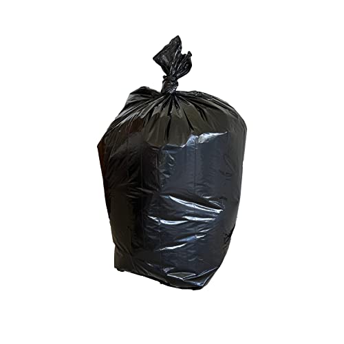 Top Knot Bags 55 Gallon Garbage Trash Bag 38X58" 1.2 Mil Black 100 Count Can Liner Bulk 56 Gallon 57 Gallon 58 Gallon 59 Gallon 60 Gallon 55-60 Gallon Made In Usa #TOP2
