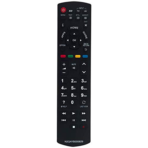 VINABTY N2QAYB000829 Mando a Distancia de Repuesto para Panasonic Vier TV TX-47AS650B TX-48AS640B TX-50ASW654 TX-55AXR630 TX-L42ET60E TX-L47ETW60 TX-L55ET60E TX-60AS650E