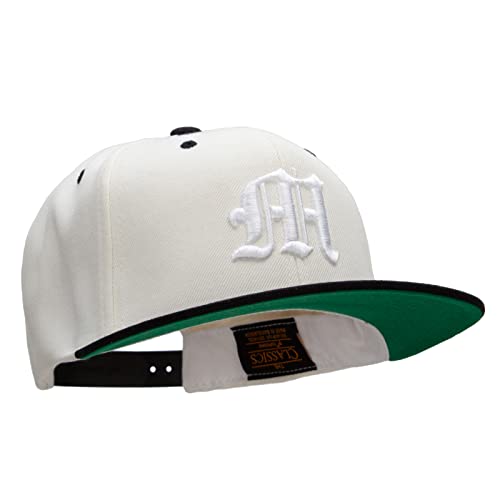 Image of e4Hats.com Old English M 3D Embroidered Snapback Cap