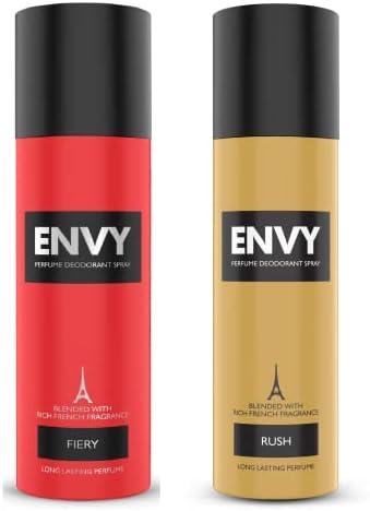 ENVY Fiery Deo - 120ML & Rush Deo Combo -120ML (Combo Pack of 2) | Long Lasting Fragrance For Men