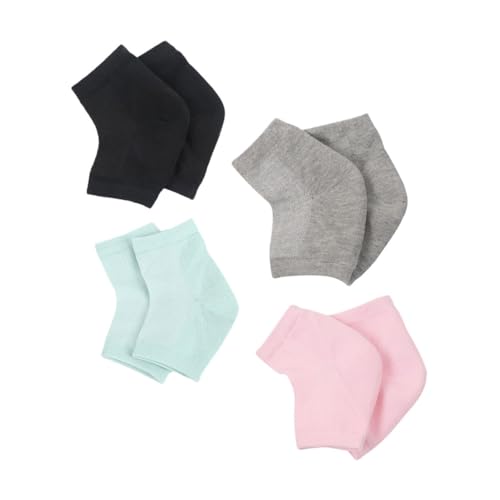 IWOWHERO 4 Pairs Moisturizing Socks for Dry Cracked Heels Ventilated Gel Spa Socks