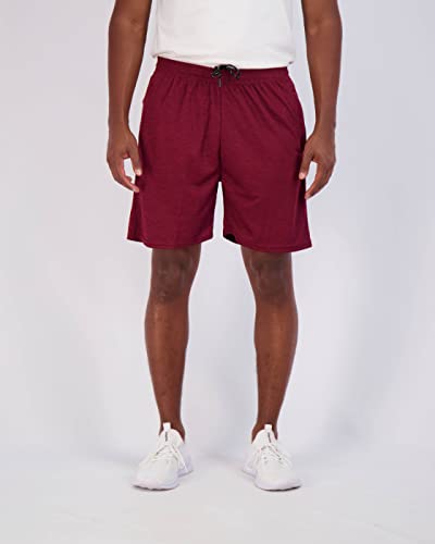 Image of Real Essentials 4 Pack: Men's 7 inch Athletic Running Quick Dry Mesh Shorts with Zipper Pockets (Available in Big & Tall)