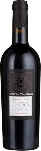 Conte di Campiano Primitivo di Manduria DOC Sessantuno / trocken (1 x 0 75l) Rotwein aus Apulien mit fruchtigen Noten perfekt zu Fleischgerichten