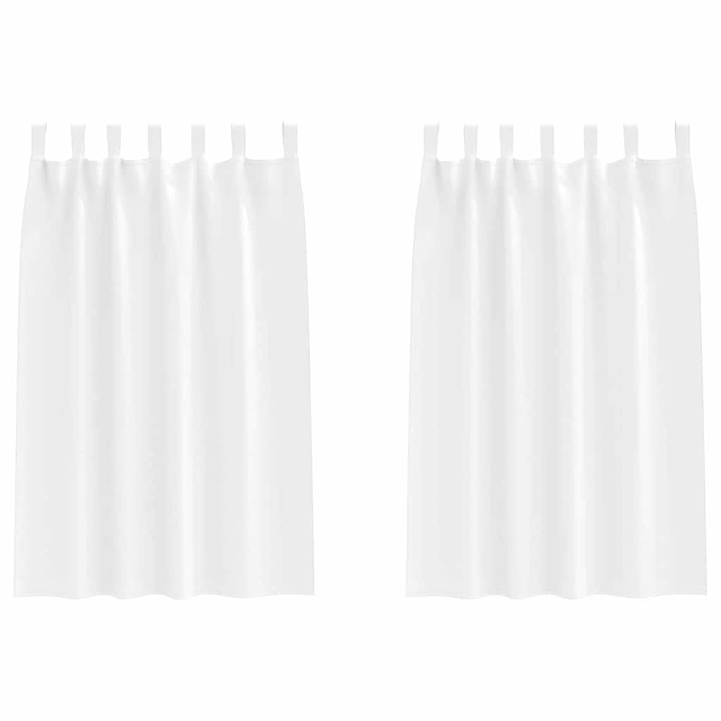 Cortinas opacas de poliéster blanco puro, 175 x 140 cm, juego de 2 unidades, aislamiento térmico, reducen el ruido para salón, dormitorio