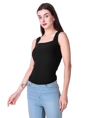 Image of Sizi Women Padded Camisole Workout Top| Tank Top with No Trace,Square Neck Seamless Vest,Elastic Removable Wide Shoulder Strap Camisole