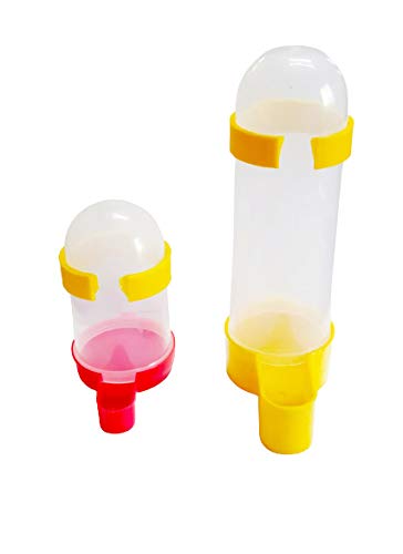 Pets Wizard - Cage Combo, Birds Water Feeder 200 ML and Food Feeder 400 ML (Pack of 2, Yellow Color) (B08QNHBKSD) Amazon Price History, Amazon Price Tracker
