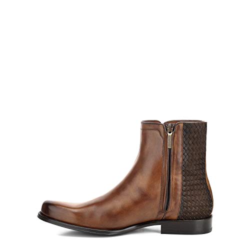 FRANCO CUADRA Men's Boots in Genuine Leather with Handwoven Application Brown, G23TVUE4