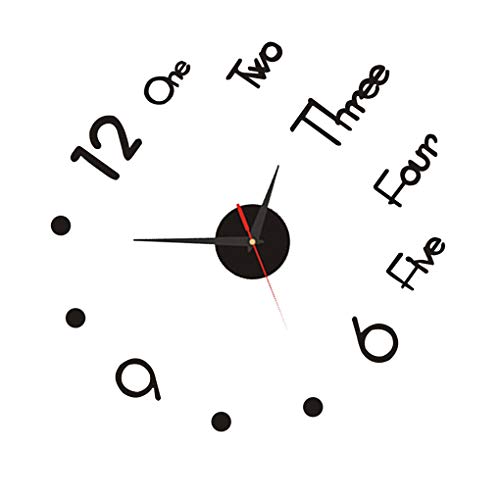 VONKY elétrica Relógio de parede Início Sala Quarto decorativa DIY Acrílico alimentado por bateria m