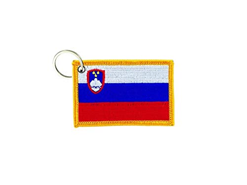 Akachafactory Porte cle cles Clef Brode Patch ecusson Badge Drapeau slovenie Slovene