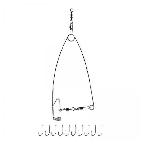 ATORSE 2xAutomatic Fishing Hook Hooks Fishing Hooks for Lakes Ice Fishing Size 11 Hooks-image-42