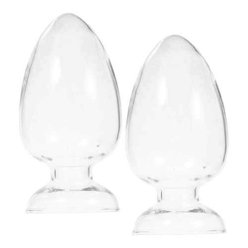 PRETYZOOM 2Pcs Conical Glass Laboratory Storage Bottles Smooth Surface Design for Display and Exhibiting Research Results for Scientific Use and Sample Storage