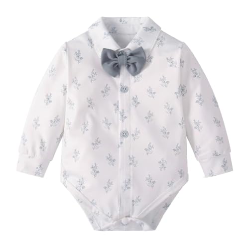 Image of Dressy Daisy Baby Boy 5 Piece Formal Suit Set for Wedding and Birthday | Vest, Shirt, Pants, Bow Tie, Boutonniere, Christening, Holiday Photoshoot Outfit