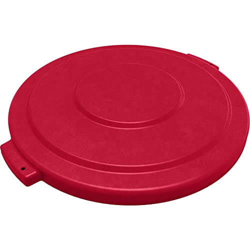 Image of SPARTA Bronco Lid for 32 Gal. Trash Can, Durable, Food-Safe, NSF and HACCP-Compliant, Lid for Commercial Use (Container Sold Separately - Fits Bronco Only), Polyethylene, 32 Gallon, Red (Pack of 4)