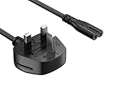 CableLeader 6ft 18 AWG England/UK Notebook Power Cord, Non-Polarized, with Fuse, IEC-320-C7 to UK Plug BS1363-1/A