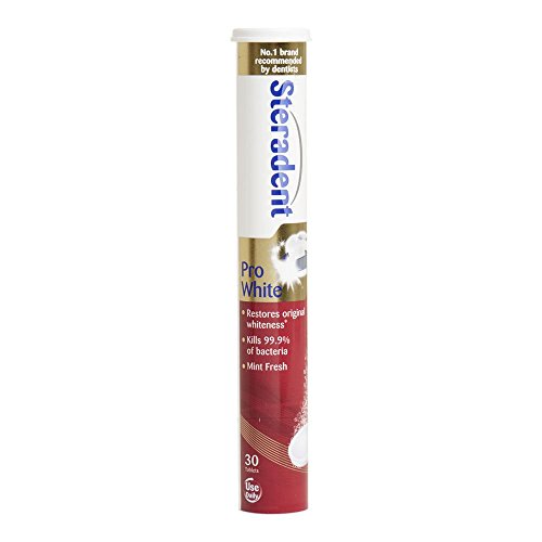 Steradent Pro White - Limpiador de dentaduras postizas (30 tabletas)