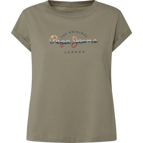 Pepe Jeans Evette T-Shirt, Verde (Washed Green), M...