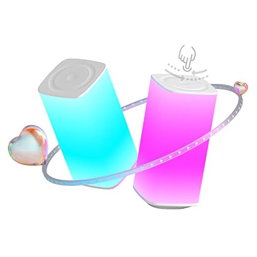 Hthconvey Distance Table Lamps Lights Connected by WiFi (No App Download Required) - Keep in Touch with Your Family and Friends (2 in Set).