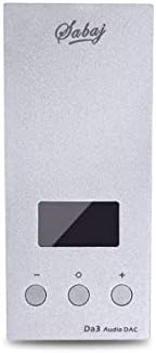 Sabaj Amplificador de auriculares Da3 portátil USB DAC SABRE9018Q2C OLED pantalla DSD512 32bit/768kHz