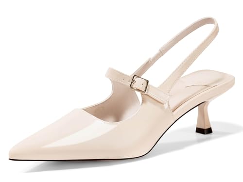 Coutgo Slingback Kitten Heels for Womens 2024 Pumps Party Dress Shoes