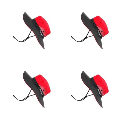 Casquette randonnée chapeau de plage anti-UV BESTYASH bucket hat pliable rouge femme