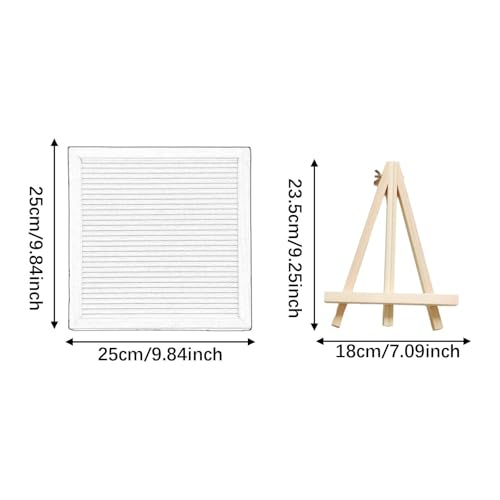 Fenteer Felt Letter Board Changeable Message Board Changeable Sign Boards with Letters, Numbers & Symbols Desk Ornament for Office, Black