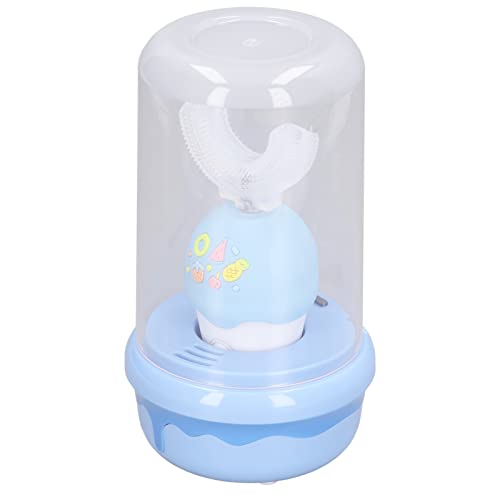 Cepillo de Dientes Eléctrico en Forma de U para Niños con una Limpieza Eficiente en 60 Segundos, Diseño Impermeable y Automático Secado Al Aire, Material (BLUE)