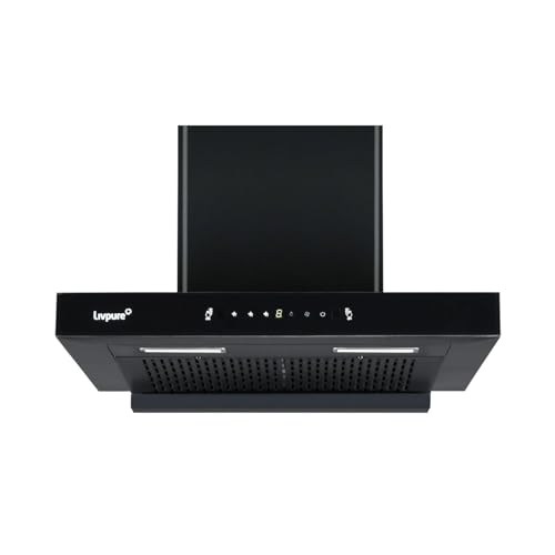 Image of Livpure Fenix Plus 90 cm | T-Shape Chimney | 1500 m /hr Suction | Filterless | Touch & Gesture Control | Low Noise | 10 Years Motor + 2 Years Comprehensive Warranty | Black