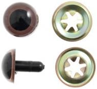 Toy/Craft Safety Brown Eyes: 15mm - 4 Per Pack