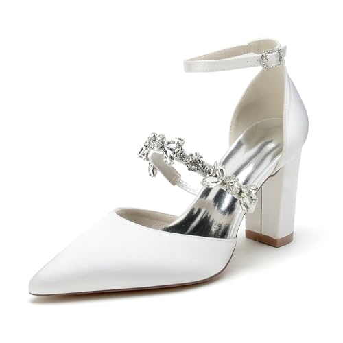 Chaussures de mariée talons blocs satin et escarpins de cérémonie chic