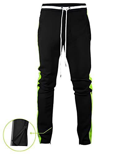Image of SCREENSHOT Screenshotbrand Mens Hip Hop Slim Fit Track Pants - Athletic Jogger Bottom with Side Taping