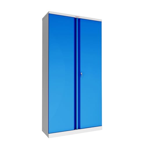 Phoenix Serie SC SC1910GBK 2 puerta 4 estante papelería gabinete en azul con cerradura de llave