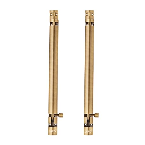 Image of LAPO 2 Pack Heavy Duty 12 Inch Aluminium Tower Bolt for Wooden and PVC Door /Kundi /Chitakni for Windows Tower Bolt /Door Lock Latch for Main Doors (Antique Finish, Pack of 2)